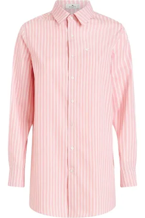 Etro Camisa con logo bordado y motivo de rayas y logo estampado