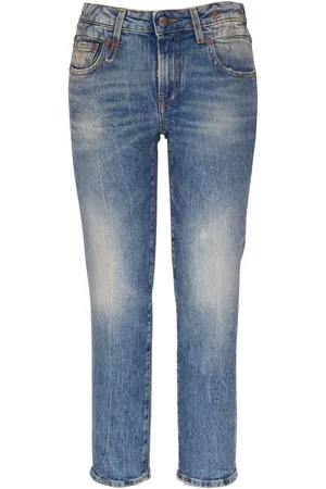 R13 Jeans capri con efecto degradado