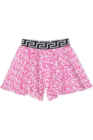 VERSACE Shorts con logo estampado