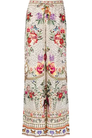 Camilla Pantalones acampanados con estampado floral
