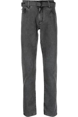 OFF-WHITE Jeans rectos con cinturón