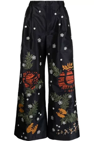 BIYAN Pantalones anchos con estampado floral