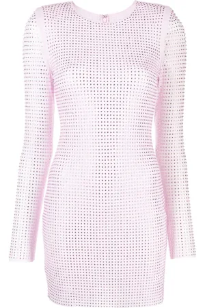 Self-Portrait Vestido recto con detalles de strass