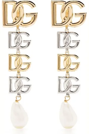 Dolce & Gabbana Aretes con logo DG