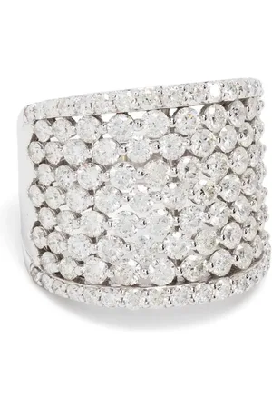Anonymous Anillo en oro blanco reciclado de 14kt con diamantes