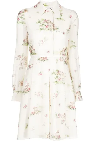 Giambattista Valli Vestido de seda con estampado floral
