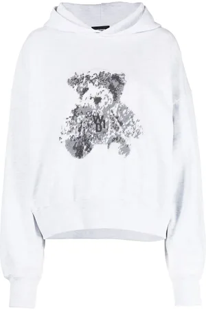 We11 Done Hoodie con motivo Teddy Bear