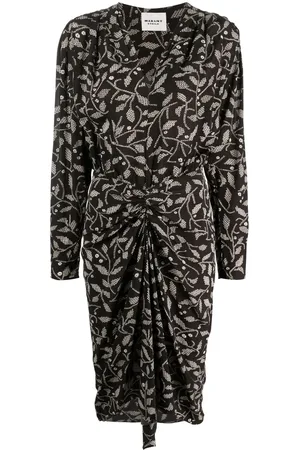 Marant Etoile Vestido midi Danalia cruzado