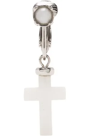 Dsquared2 Aretes con dije de cruz y detalles de cristal