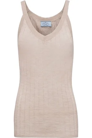 Prada Camiseta tejida de canalé