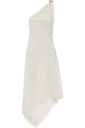 J.W.Anderson Vestido midi asimétrico con hombro descubierto