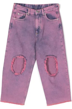 Maison Margiela Jeans rectos con detalles rasgados
