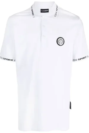 Philipp Plein Playera tipo polo manga corta con parche del logo