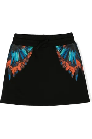 MARCELO BURLON Falda corta con estampado Travel Wing