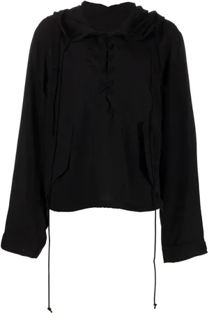 YOHJI YAMAMOTO Hoodie con agujetas
