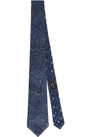 Etro Hombre Corbatas - Corbata de seda con motivo de cachemira en jacquard