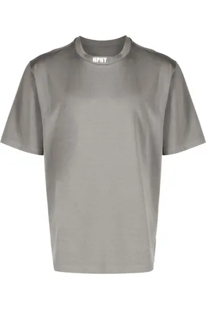 Heron Preston Playera con cuello redondo y parche del logo