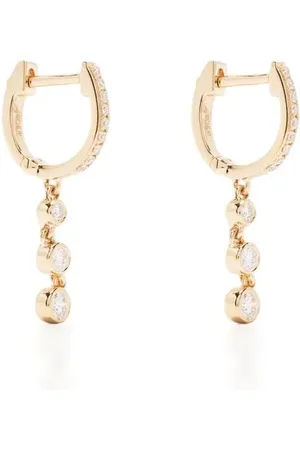 EF Collection Arete en oro amarillo de 14kt con diamantes