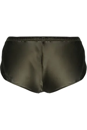 MAISON CLOSE Shorts de seda con pretina elástica