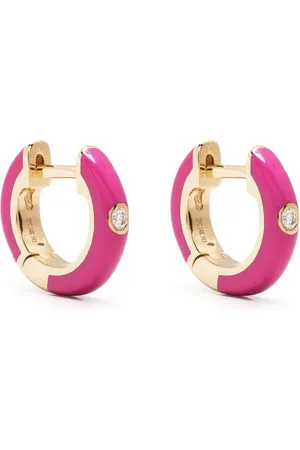 EF Collection Aretes Berry en oro amarillo de 14kt con diamantes y esmalte