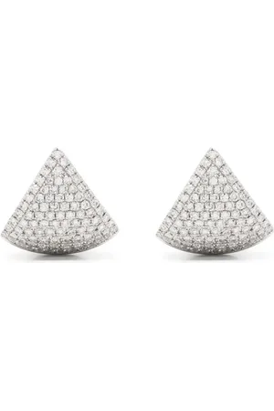 EF Collection Aretes en oro blanco de 14kt con diamantes
