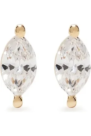 EF Collection Arete en oro amarillo de 14kt con diamante