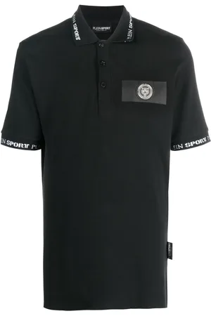 Philipp Plein Playera tipo polo manga corta con parche del logo