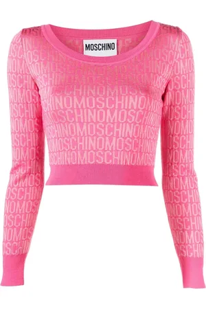 Moschino Suéter corto con estampado del monograma