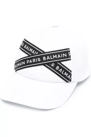 Balmain Gorra con franja del logo