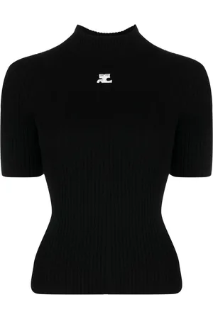 Courrèges Suéter tejido de canalé Reedition