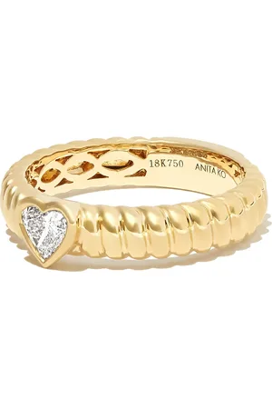Anita Anillo Zoe en oro amarillo de 18kt con diamantes