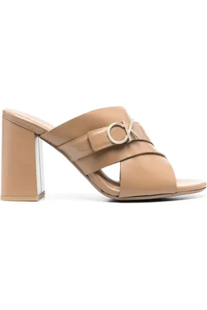 Calvin Klein Mules con placa del logo y tacón de 95mm