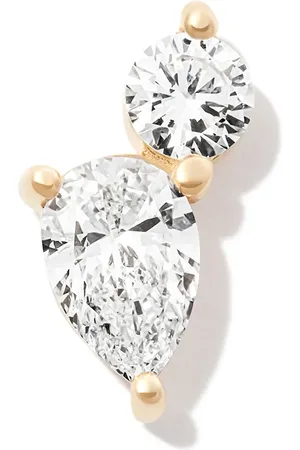 KIMAI Arete en oro amarillo de 18kt con diamantes