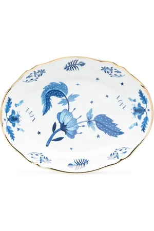 BITOSSI Bandeja ovalada con estampado floral