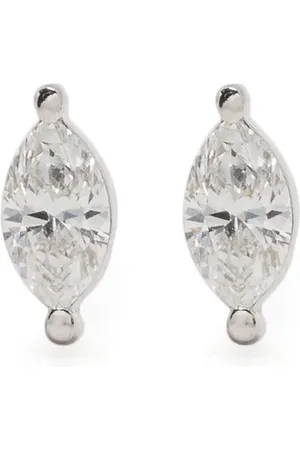 EF Collection Aretes en oro blanco de 14kt con diamantes