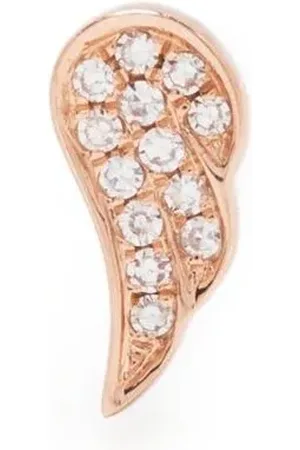 EF Collection Arete Angel Wing en oro rosa de 14kt con diamantes