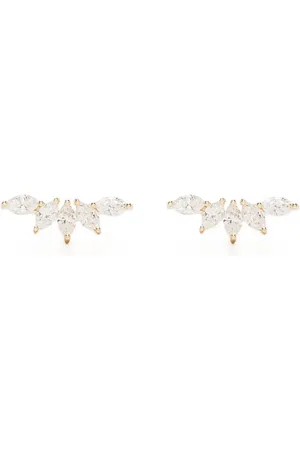 EF Collection Anillo Fan en oro amarillo de 14kt con diamante
