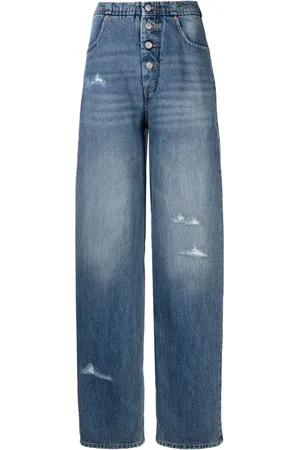 Maison Margiela Jeans rectos con efecto envejecido