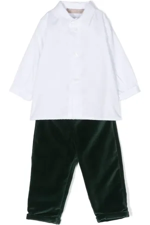 LA STUPENDERIA Conjunto de camisa y pantalones con diseño de dos tonos