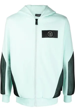 Philipp Plein Hoodie con parche del logo y cierre
