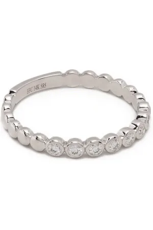 EF Collection Anillo en oro blanco de 14kt con diamantes