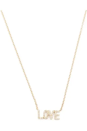 EF Collection Collar Mini Love en oro amarillo de 14kt con diamantes