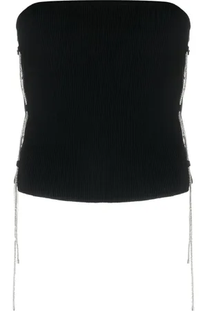 GIUSEPPE DI MORABITO Top tipo bandeau con detalles de cristal