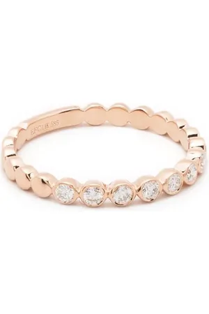 EF Collection Anillo en oro rosa de 14kt con diamantes