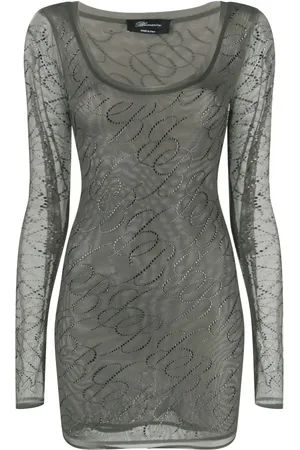 BLUMARINE Vestido corto con detalle de cristales