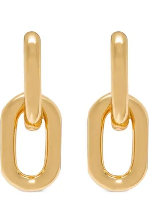 ANINE BING Arracadas Link Drop en oro amarillo de 14kt