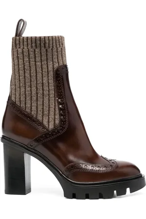 santoni Botas estilo calcetín con tacón medio