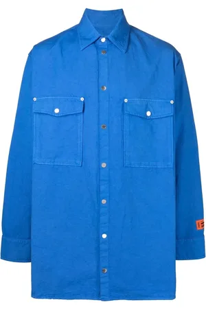 Heron Preston Camisa con botones y parche del logo