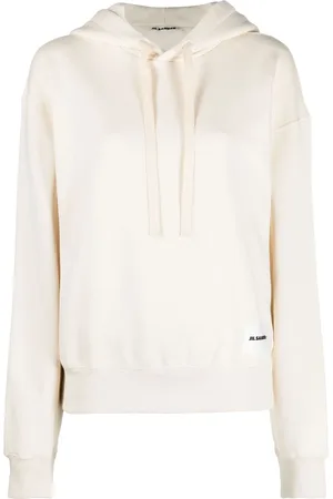 Jil Sander Hoodie con parche del logo y cordones