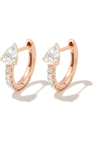 Anita Arracadas Bobbi en oro rosa de 18kt con diamantes